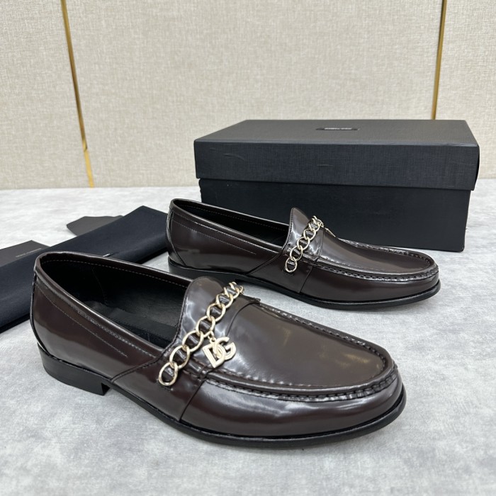 NIGO Dolce&Gabbana Men's Spring Summer Leather Loafers Moccasin Shoes #nigo99857