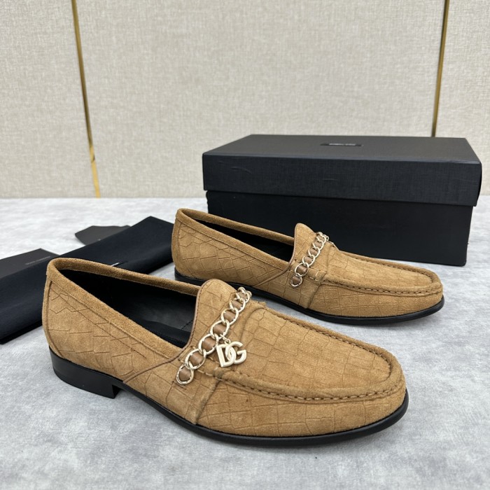 NIGO Dolce&Gabbana Men's Spring Summer Leather Loafers Moccasin Shoes #nigo99857