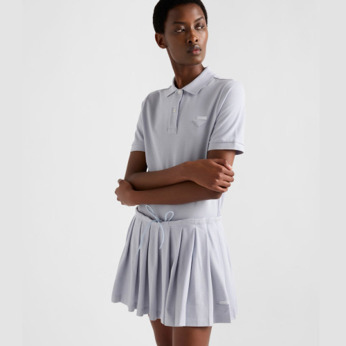 NIGO Prada Women's Spring/summer Cotton Casual Polo Shirt Pleated Half Skirt Fashionable Suit Set  Ngvp #nigo8618