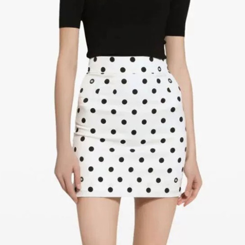 NIGO Dolce&Gabbana Women's Spring And Summer Fashion Silk Satin Polka Dot Half Skirt A-line Skirt Short Package Hip Short Skirt Ngvp #nigo8637