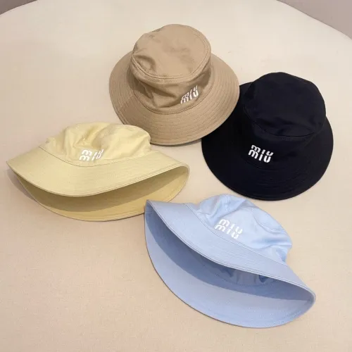 NIGO MiuMiu Men's and Women's Solid Color Embroidered Letter Printed Fisherman's Hat Cap #nigo72347