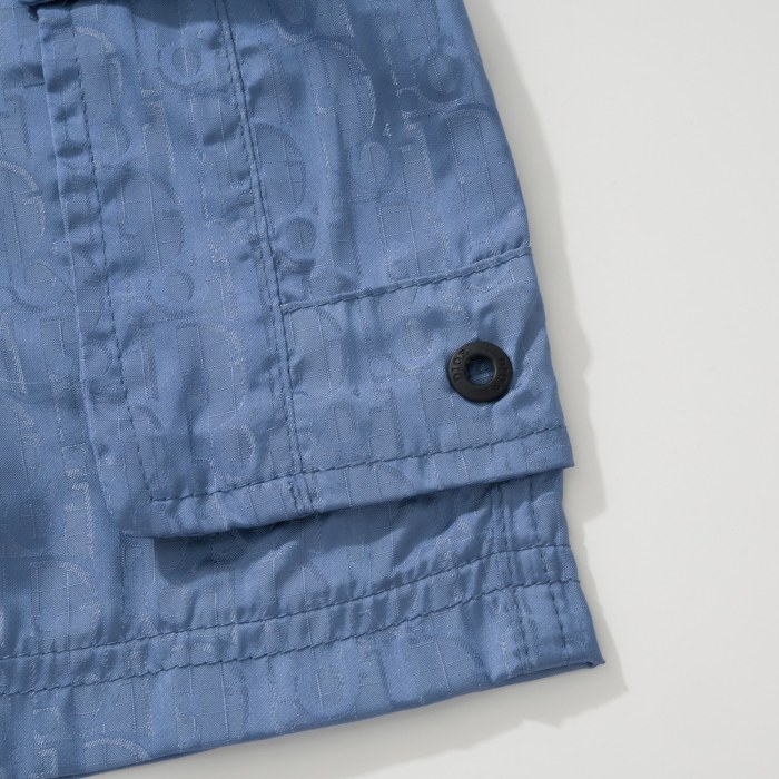 NIGO Dior Men's Summer Solid Color Logo Monogram Full Print Drawstring Tie Polyester Shorts Pants #nigo72363