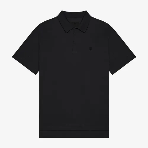 NIGO Givenchy Men's Summer Black Ribbed Knit Cotton Short Sleeve Polo Shirt T-Shirt #nigo72465