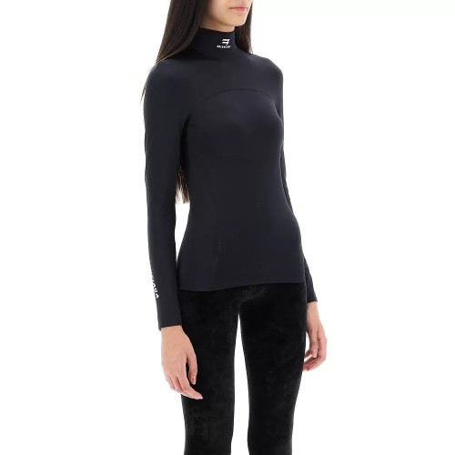 NIGO Balenciaga Women's Spring and Autumn Black Logo Printed Pullover Long Sleeve Knit Top #nigo72639