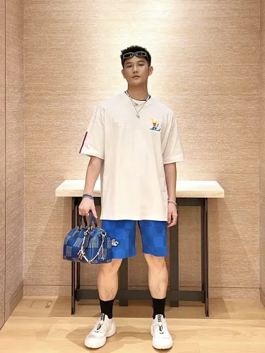 NIGO Louis Vuitton Men's Summer White Logo Embroidered Crew Neck Cotton Short Sleeve T-Shirt #nigo72787
