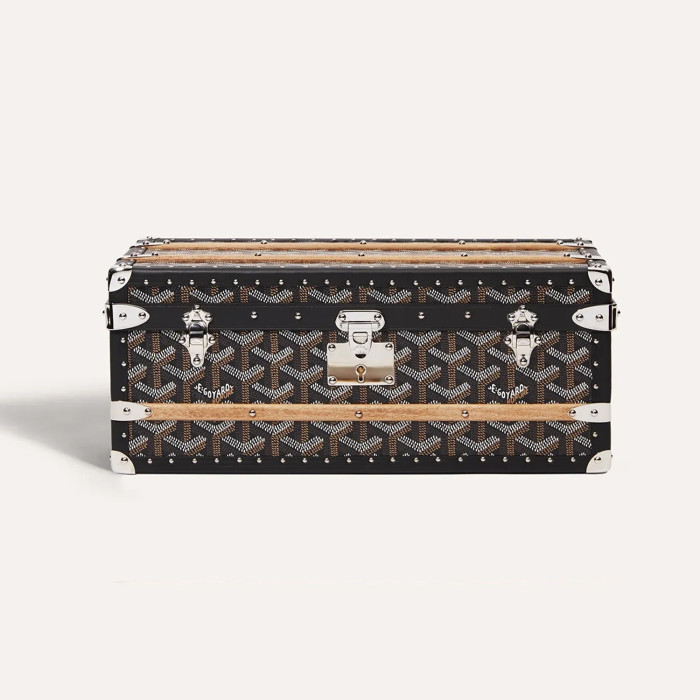 NIGO GOYARD Vintage Old Flower Canvas Patchwork Cowhide 352 Series Hard Case Casual Solid Color Storage Boxes #nigo71539