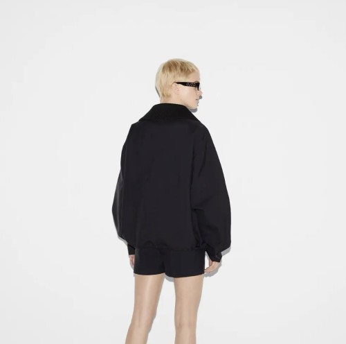 NIGO Gucci Women's Spring/Summer Solid Color Letter Logo Lapel Drop Shoulder Long Sleeve Half Zip Sweatshirt Jacket #nigo72915