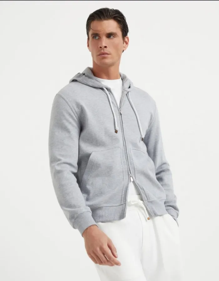 NIGO Brunello Cucinelli Men's Spring And Autumn Drawstring Hooded Solid Color Zipper Sweatshirt Jacket Casual Lace-up Straight Pants Ngvp #nigo9263