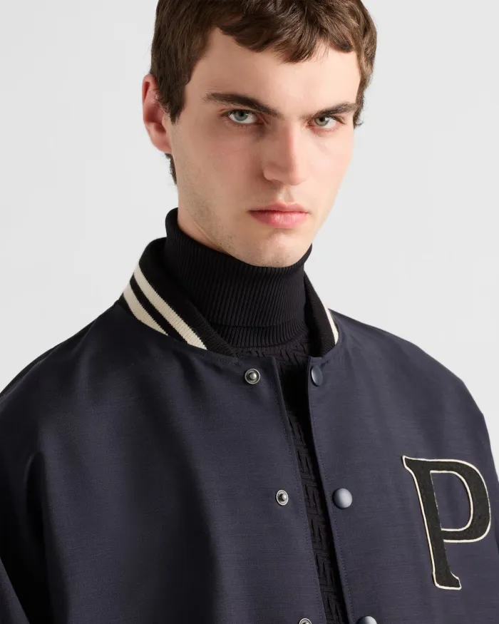 NIGO Prada Men's Spring And Autumn Monogrammed Striped Single Breasted Solid Color Long Sleeve Aviator Jacket Ngvp #nigo9272