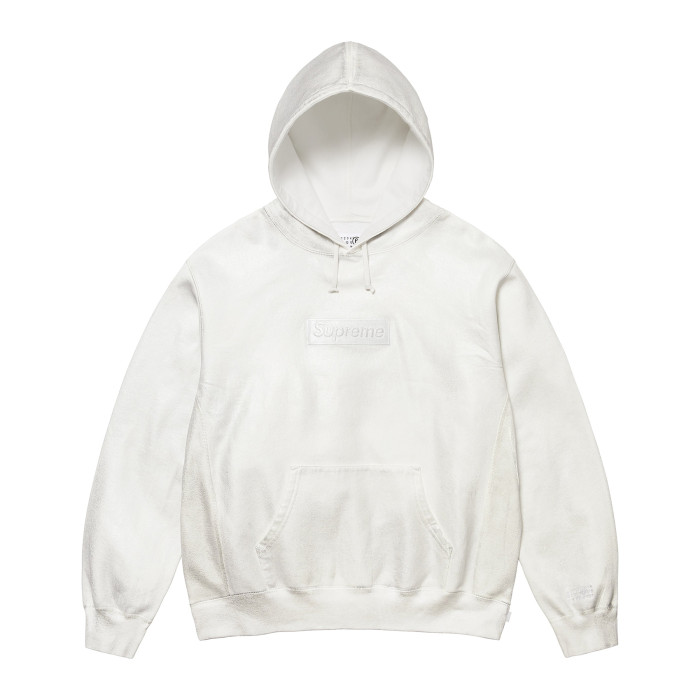 NIGO SUPREME/MM6 MAISON MARGIELA Men's and Women's Spring and Autumn Tie-Dye Washed Logo Solid Color Pocket Hooded Sweatshirt Pullover #nigo73148