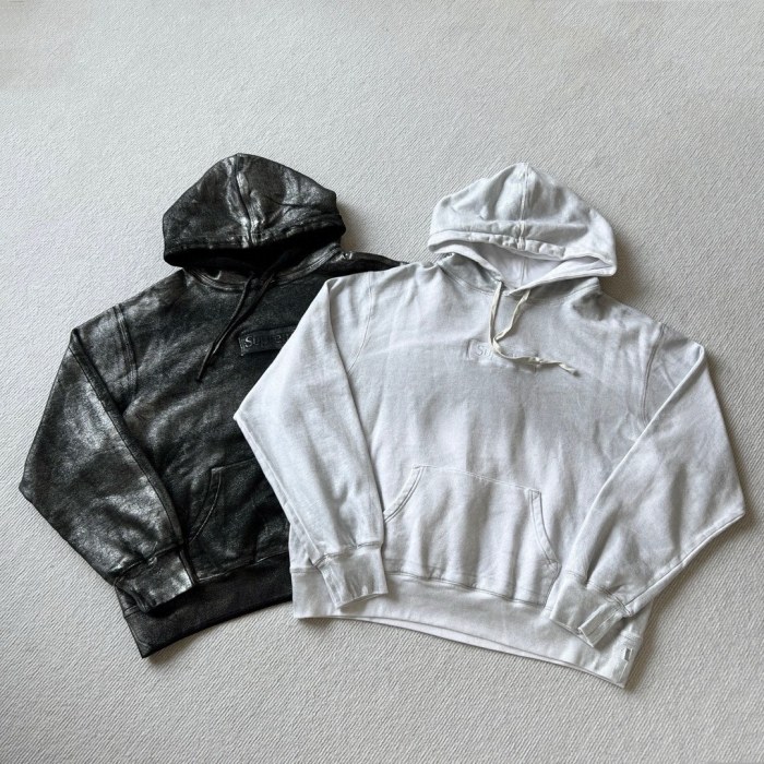 NIGO SUPREME/MM6 MAISON MARGIELA Men's and Women's Spring and Autumn Tie-Dye Washed Logo Solid Color Pocket Hooded Sweatshirt Pullover #nigo73148