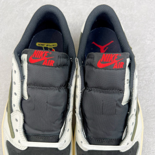 NIGO Nike Travis Scott x Air Jordan 1 Men's Women's Four Seasons Colorblocking Leather Round Toe Low Top Casual Retro Basketball Shoes #nigo71618
