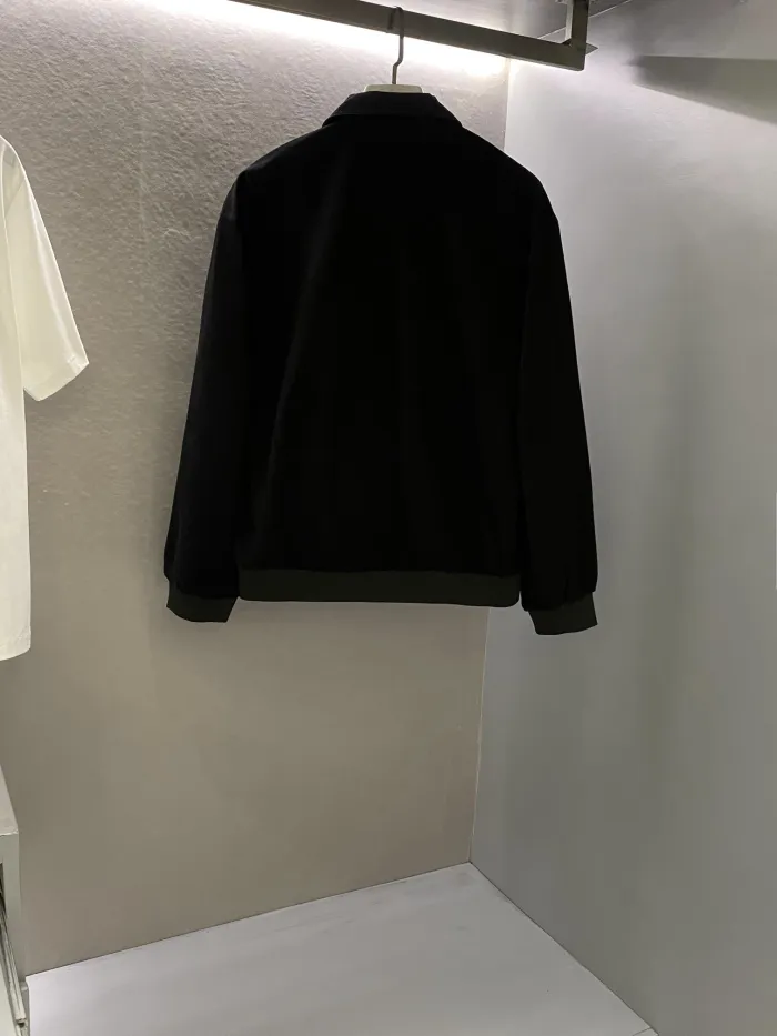 NIGO Celine Men's Spring and Fall Black Embroidered Logo Loose Zipper Long Sleeve Jacket #nigo73159