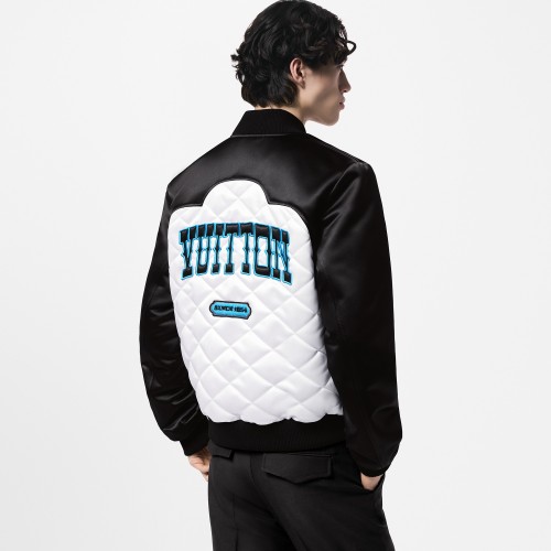 NIGO Louis Vuitton Men's Autumn and Winter Color Blocking Letter Logo Embroidery Single Breasted Pilot Long Sleeve Jacket #nigo73238