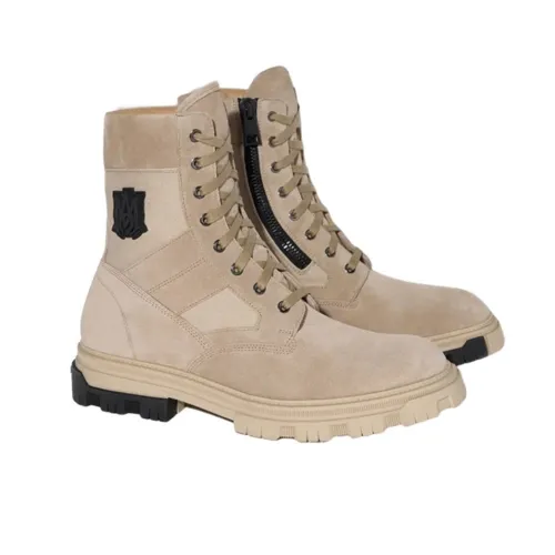 NIGO AMIRI Men's Autumn And Winter Suede Zip High Top Short Boots Shoes Fashion Simple Casual Cowhide Lined Men's Boots #nigo71666