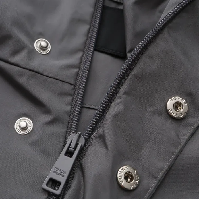 NIGO Prada Men's Spring and Autumn Solid Color Standing Collar Zipper Loose Long Sleeve Jacket #nigo73336