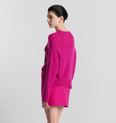 NIGO Dior Women's Autumn and Solid Color Logo Letter Applique Round Neck Long Sleeve Cashmere Sweater #nigo73395