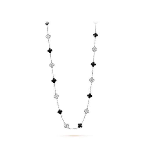 NIGO Van Cleef & Arpels Clover Peterstone 20 Flower Necklace Sweater Chain Jewelry #nigo73533