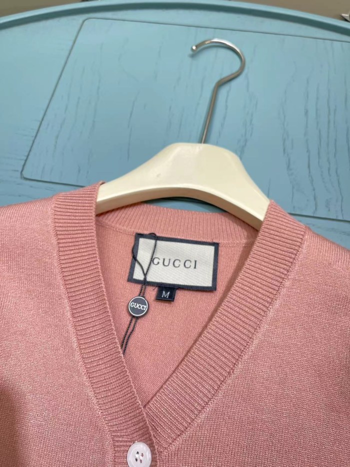 NIGO Gucci Kid's Spring And Autumn Pattern Embroidery Long Sleeve Fitted Solid Color Knit Cardigan #nigo31355