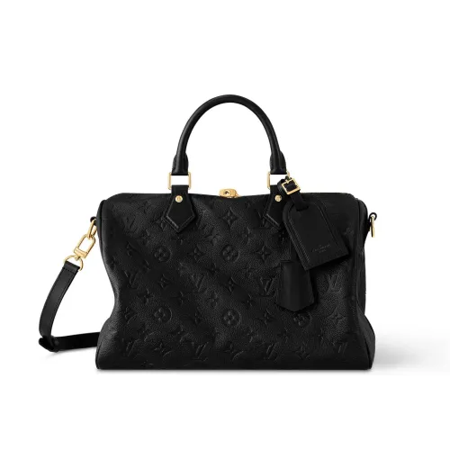 NIGO Louis Vuitton Speedy Soft 30 Women's Solid Color Detachable Adjustable Shoulder Strap Zipper Closure Cow Leather Single Shoulder Crossbody Handbag Bag Bags #nigo73548