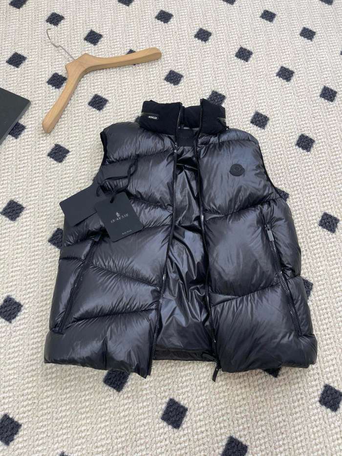 NIGO Moncler Men's Autumn and Winter Solid Color Zipper Standing Collar Puffer Down Vest #nigo73659