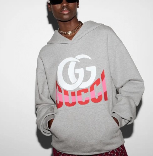 NIGO Gucci Women's Spring and Autumn Letter Logo Printed Solid Color Cotton Hooded Sweatshirt #nigo73821