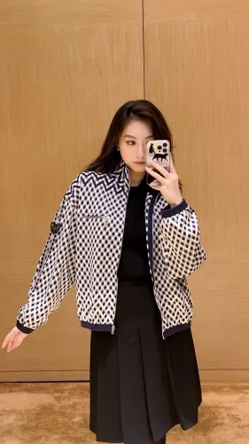 NIGO Louis Vuitton Women's Spring And Autumn Graphic Damier Full Print Stand Collar Zipper Long Sleeve Jacket Casual DAMIER Jogging Pants Ngvp #nigo9426