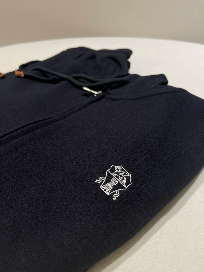 NIGO Brunello Cucinelli Men's Spring And Autumn Drawstring Hooded Solid Color Zipper Sweatshirt Jacket Casual Lace-up Straight Pants Suit Set #nigo74142