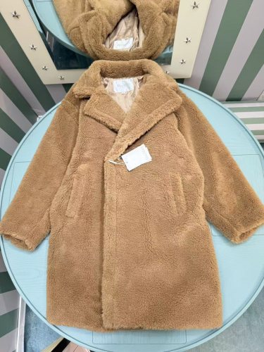 NIGO MaxMara Kid's Autumn And Winter Logo Embroidery Solid Color Lapel Long Sleeve Coat Jacket ﻿#nigo31359