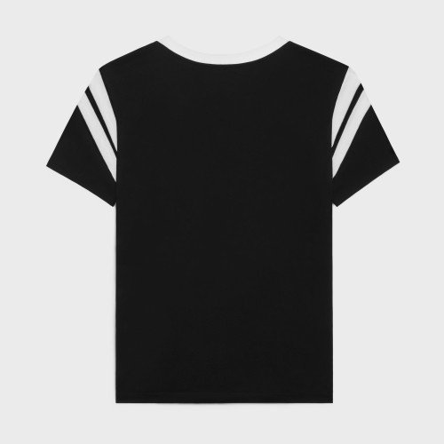 NIGO Celine Men's Summer Black Logo Embroidery Round Neck Cotton Short Sleeve T-Shirt #nigo74365