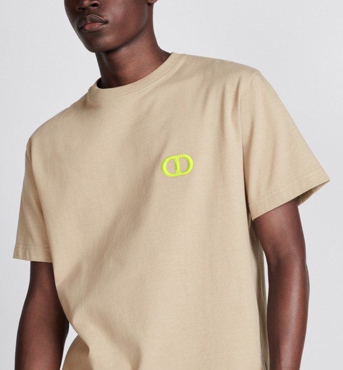 NIGO Dior Men's Summer Logo Embroidery Loose Solid Color Round Neck Cotton Short Sleeve T-Shirt #nigo74449
