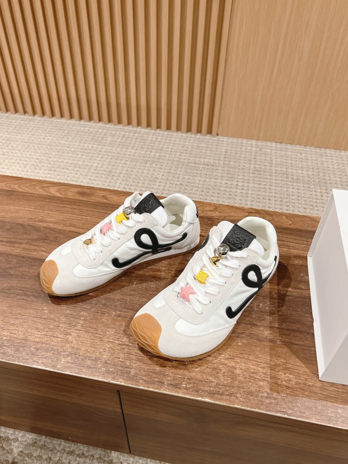 NIGO Loewe Ballet Runner 2.0 Men's and Women's All Season Solid Color Nylon And Suede Smooth Sneakers Casual Low Top Shoes #nigo74429