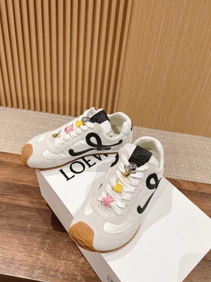 NIGO Loewe Ballet Runner 2.0 Men's and Women's All Season Solid Color Nylon And Suede Smooth Sneakers Casual Low Top Shoes #nigo74429
