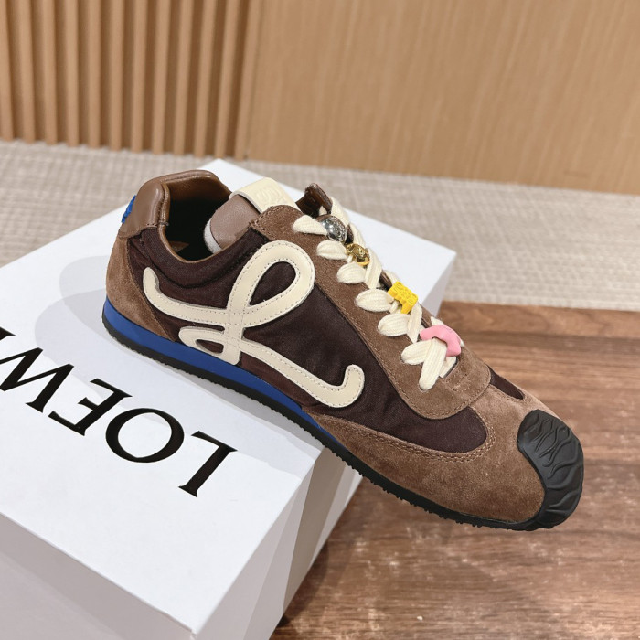 NIGO Loewe Ballet Runner 2.0 Men's and Women's All Season Solid Color Nylon And Suede Smooth Sneakers Casual Low Top Shoes #nigo74429