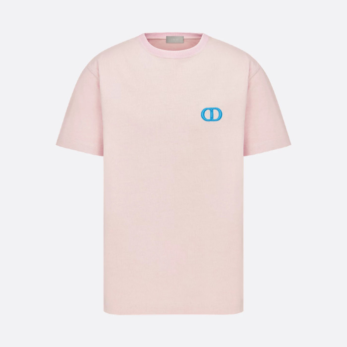 NIGO Dior Men's Summer Logo Embroidery Loose Solid Color Round Neck Cotton Short Sleeve T-Shirt #nigo74449