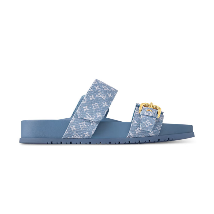NIGO Louis Vuitton Bom Dia Men's and Women's Alphabet Jacquard Round Head Thick Bottom Velcro Slippers Sandals Shoes #nigo74454