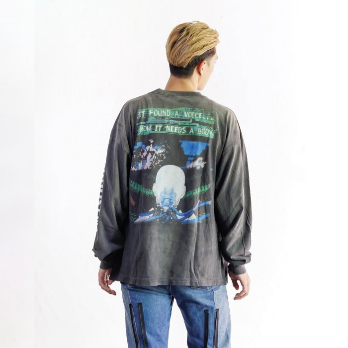 NIGO Saint Michael Attack On Titan Co-branded Motoko Kusanagi Graphic Long Sleeve Men's Women's High Street Fashion Printed T-shirt Sweatshirt Ngvp #nigo9718