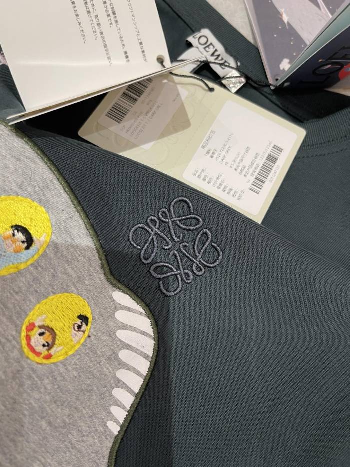 NIGO Loewe Men's Summer Dark Green Crew Neck Submarine Print Cotton Short Sleeve T-Shirt #nigo74479