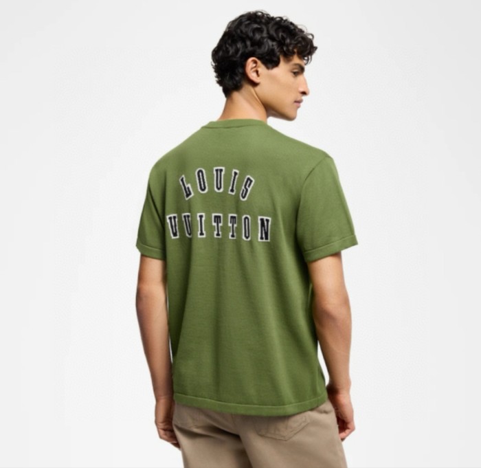 NIGO Louis Vuitton Men's Summer Puppy Printed Round Neck Solid Color Cotton Short Sleeve T-Shirt #nigo74491