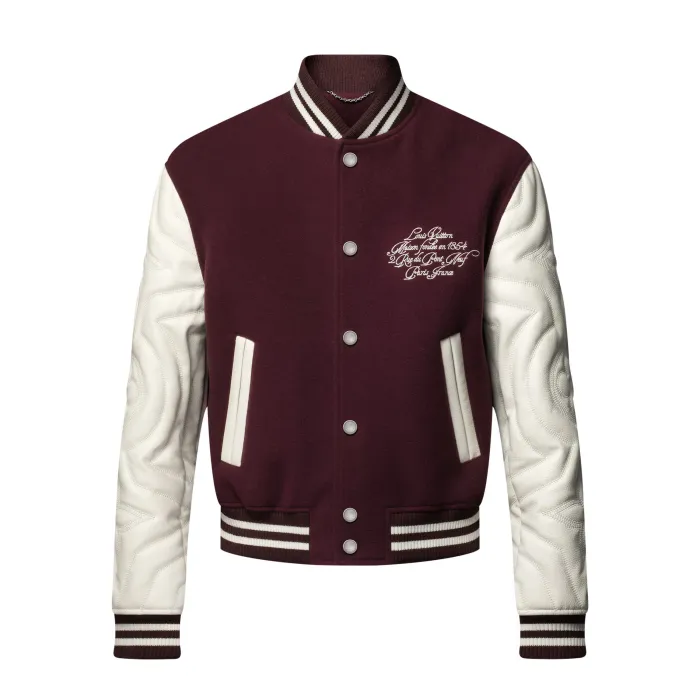 NIGO Louis Vuitton Men's Spring And Autumn Color Blocking Logo Letters Embroidered Single Breasted Long Sleeved Baseball Jacket #nigo74677