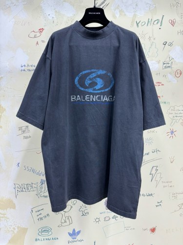 NIGO Balenciaga Men's And Women's Summer Worn Blue Label Logo Monogram Round Neck Cotton Short Sleeve T-shirt #nigo74678