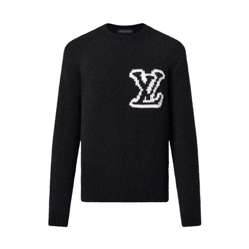NIGO Louis Vuitton Men's Spring and Autumn Solid Color Letter Printed Crew Neck Wool Knit Long Sleeve Sweater #nigo74694