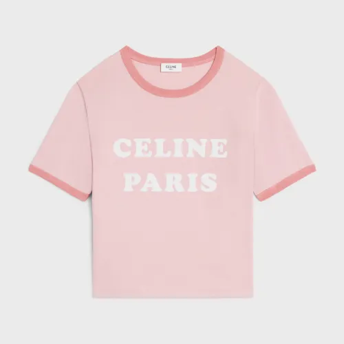 NIGO Celine Women's Summer Logo Letter Print Round Neck Cotton Short Sleeve T-Shirt #nigo74774