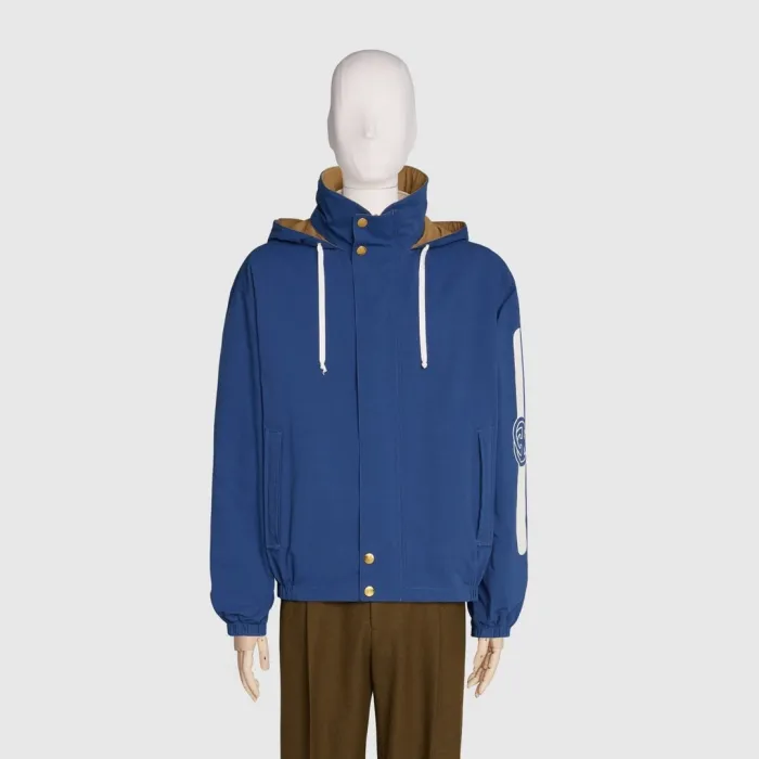 NIGO Gucci Men's Spring and Autumn Solid Color Logo Printed Reversible Zipper Long Sleeve Jacket #nigo74788