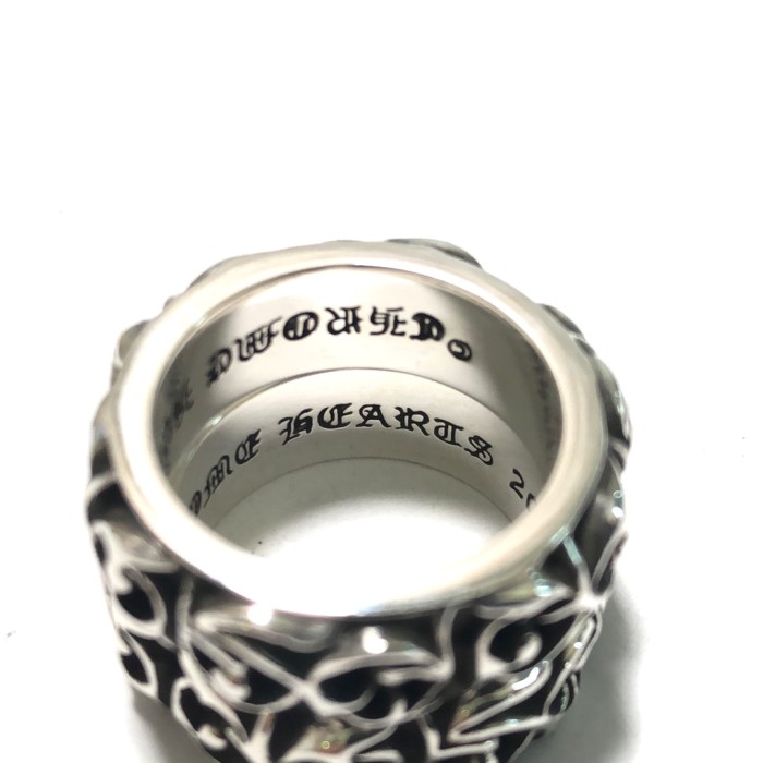 NIGO Chrome Hearts Men's and Women's Silver Crucifix Logo Punk Rock Couple's Ring Jewelry #nigo74862