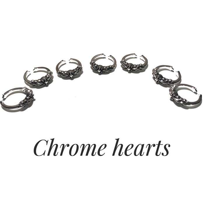 NIGO Chrome Hearts Men's Women's Fashion Vintage Crucifix Flower Delicate Opening Ring Casual Jewelry #nigo71818