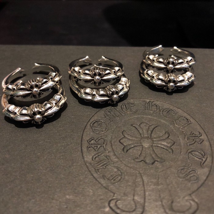 NIGO Chrome Hearts Men's Women's Fashion Vintage Crucifix Flower Delicate Opening Ring Casual Jewelry #nigo71818