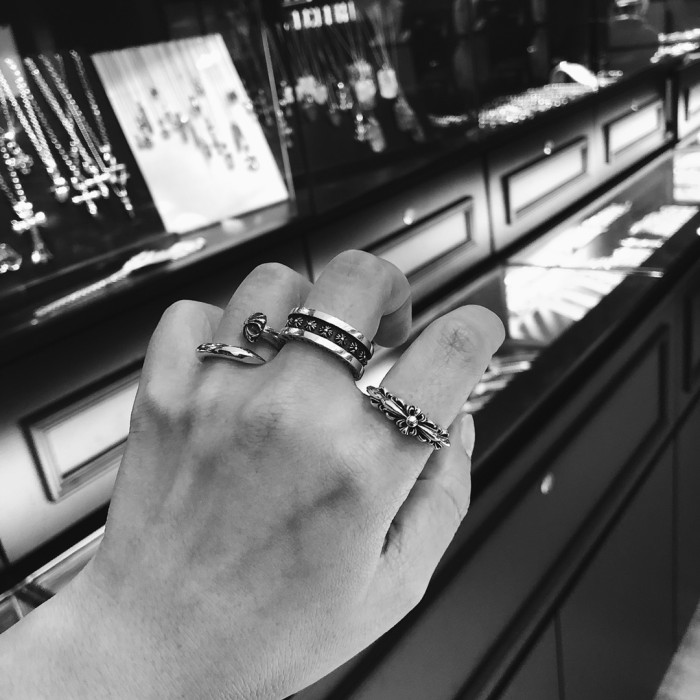 NIGO Chrome Hearts Men's Women's Fashion Vintage Crucifix Flower Delicate Opening Ring Casual Jewelry #nigo71818