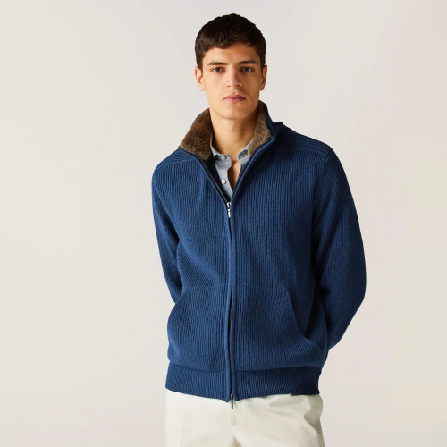 NIGO Loro Piana Men's Spring And Autumn Cashmere Coat Solid Color Standing Collar Zipper Pilot Jacket Ngvp #nigo9844