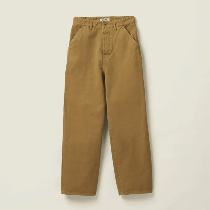 NIGO MiuMiu Women's Spring & Autumn Solid Color Embroidered Logo Printed Loose Straight Casual Pants #nigo75146